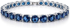 KEZEF Cubic Zirconia Tennis Bracelet for Women, 6.5 to 8 Inch